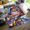Grand Theft Auto Fußmatten Design für Flur Außenbereiche Schlafzimmer Eingangsbereich Rutschfester Teppich Büro Heimdekoration Spirituelles Geschenk