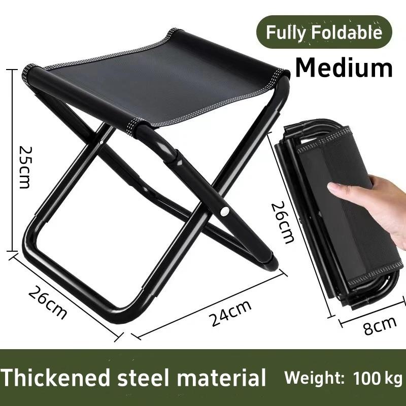 Portable Folding Chair Bench Fishing Stool Travel Camping Horse Stool Stools Train Subway Queuing Portable Stools Outdoor Tool