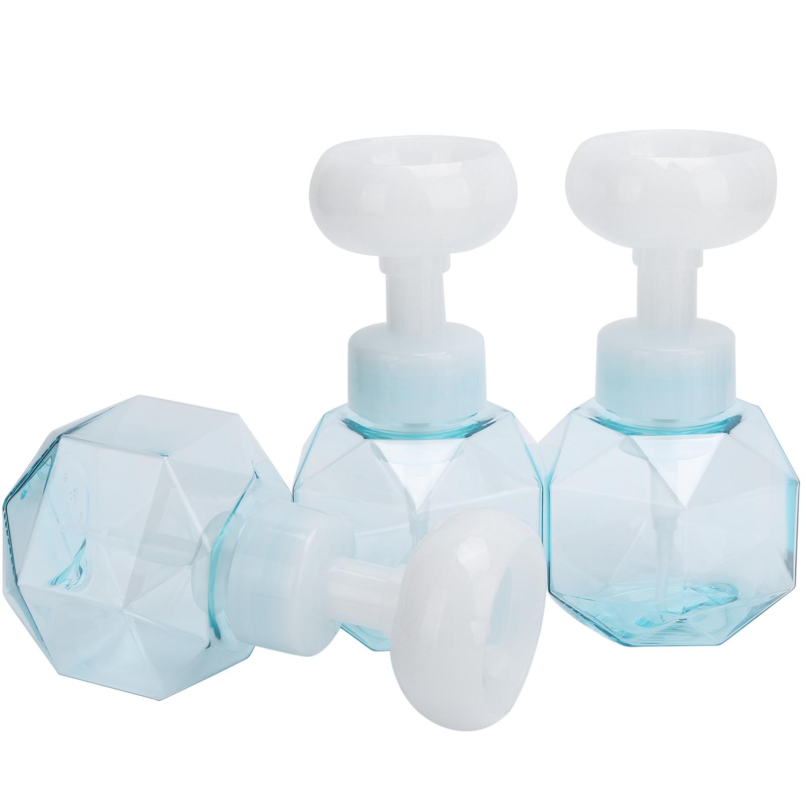 

3Pcs PETG Flower Foam Bottle 300ml Mousse Pump Bottle Hand Washing Cosmetics SubpackageTransparent