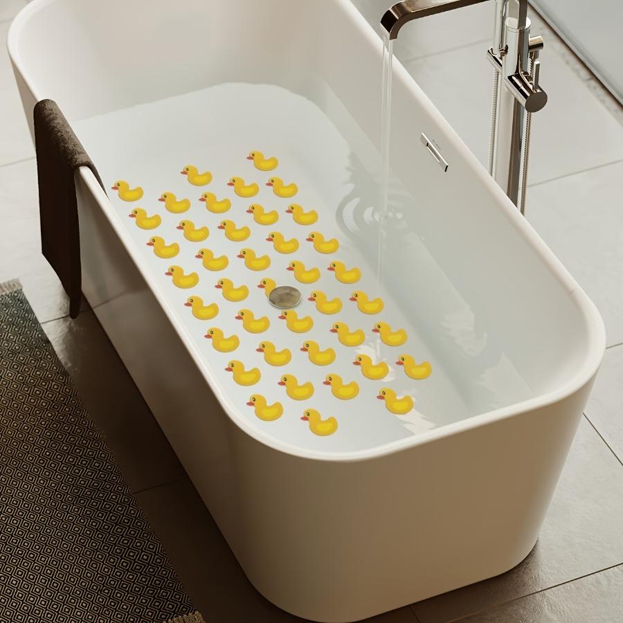12er-Pack Süße Gelbe Enten Badezimmeraufkleber - Rutschfest Schimmernde Augen, Hochwertiger Klebstoff für Badewanne, Duschwandfliesen - Einfach Abziehbar & Keine Rückstände