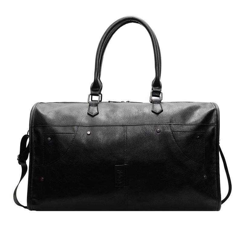 Fashion Rivet Business PU Travel Luggage Storage Bag Large Capacity Waterproof Shoulder Outdoor Sports Fitness Bag