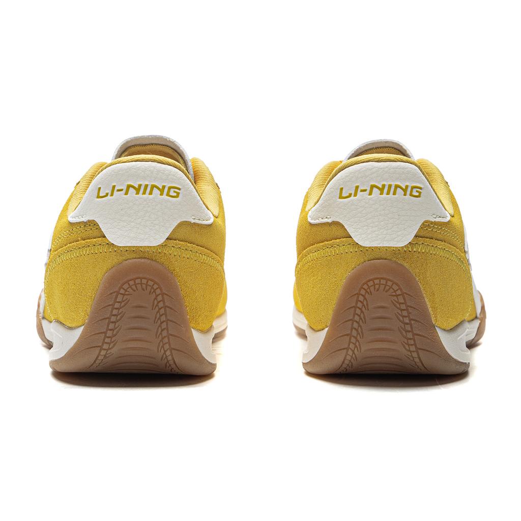 Li Ning Film TURBO Slip Resistant, Abrasion Resistant, Lightweight Low Top Casual Shoes Women's Yellow White AGLV236-3