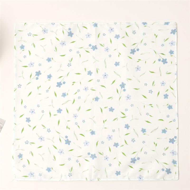 1Pc 34x34cm Thin Cotton Retro Flower Printed Women Pocket Handkerchief Scarf Absorbent Wipe Sweat Towel