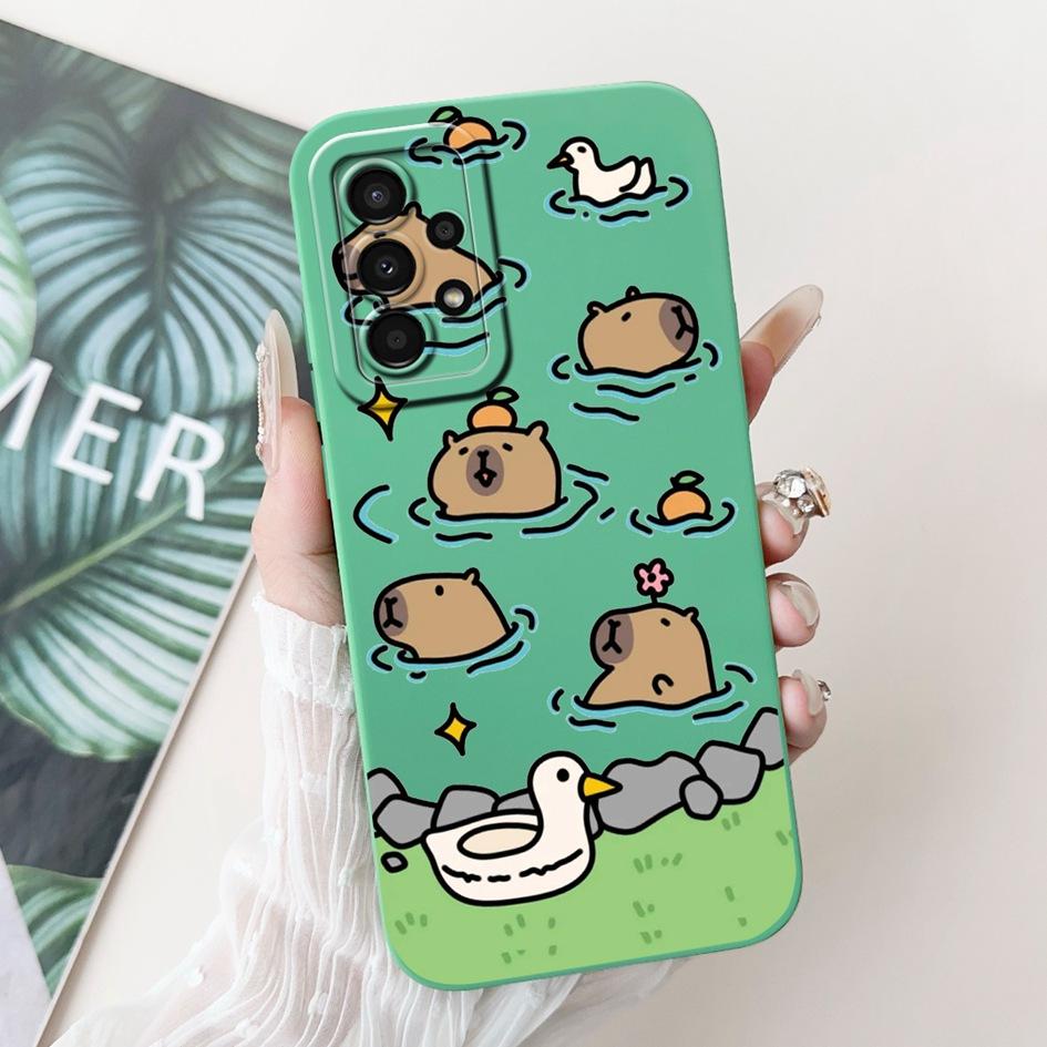 For Samsung Galaxy A52 Case SM-A525F Cover Cute Panda Rabbit Soft Liquid Silicone Phone Case For Samsung A52s A72 5G A725F Funda