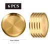 Stainless Steel Golden Round Plates Durable Circular Serving Dishes for Restaurants Home Dining, Buffets Plates Dinnerware Set