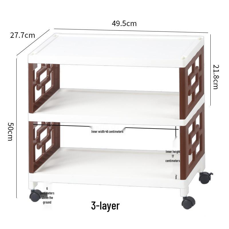 Multi-Layer Movable Storage Rack for Kitchen and Shoes