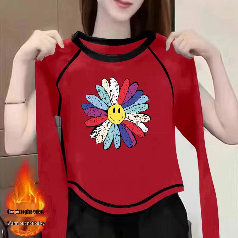 

Women s 2024 Ins Style Double-Sided Velvet Long-Sleeve Top M (100-115 jin)