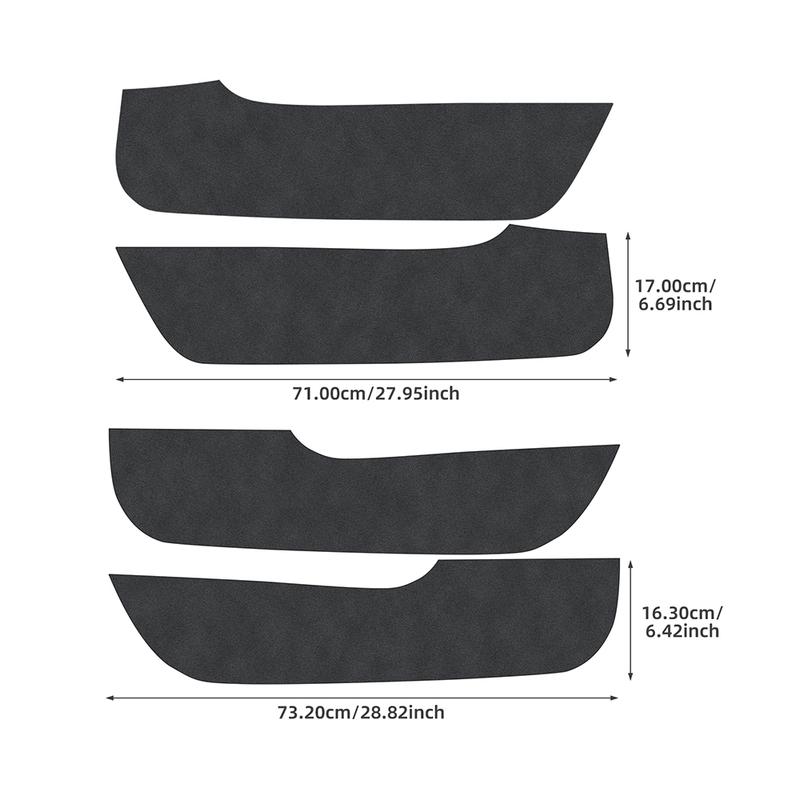 For Mazda CX70 CX80 CX90 CX-70 CX-80 CX-90 2024 2025 Suede Door Anti-kick Sticker Pad Interior Trim Mat Accessories