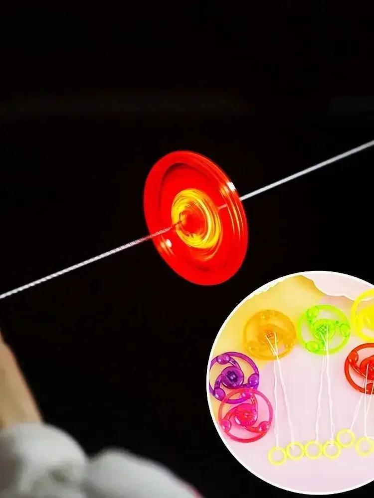 

6 шт. забавных светодиодных светящихся игрушек-маховиков, вытягиваемых вручную, на детский день рождения, подарок для гостей, наполнитель для пиньяты, подарок для детского сада, приз