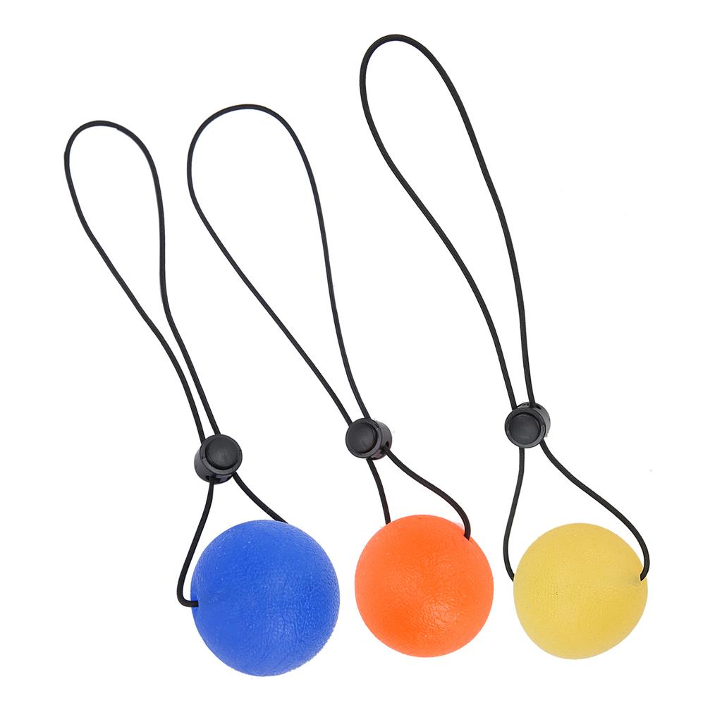 Finger Exercise Ball Fitness Hand Finger Strength Stretch Training Ball for Rehabilitation(Yellow 15 Hardness Orange 20