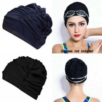 Hair Men&Women Fabric Bathing Elastic Waterproof Swim Pool Hat Swimming Caps Diving Hat Ear Protect