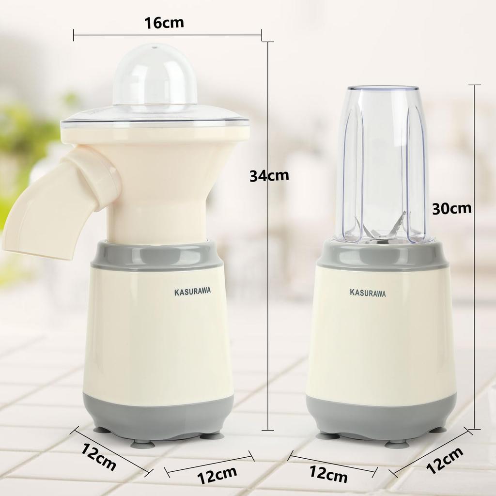 Kasurawa Electric Shaved Ice Maker - Shaves loose ice, store-bought ice, and frozen fruit directly. Includes a smoothie mixer bowl for smoothie making