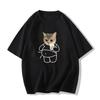 Modern Funny Cat Graphic T-Shirt Bubble Tea Print Short Sleeve Tee Harajuku Style Men Women Summer Fashion Casual Streetwear Art