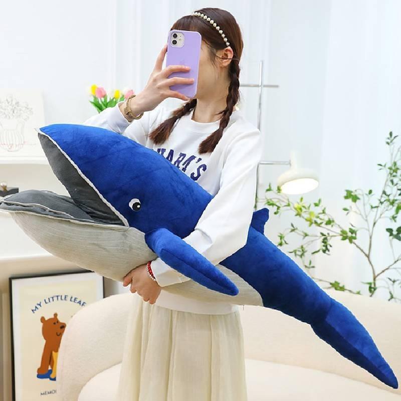 Adorable Blue Whale Plush Toy Soft And Cuddly Stuffed Animal Pillow For Girls And Boys