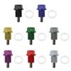 Universal Magnetic Sump Drain Nut Bolt Screw Aluminum Oil Drain Plug with Gasket Replacement Accessory Easy Installation
