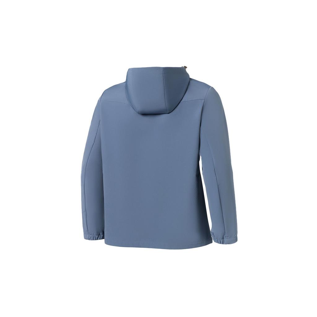 Li-Ning Fitness Series Solid Color Casual Sports Hooded Long Sleeve Jacket Men Jacket Lime-Blue AFDS005-2