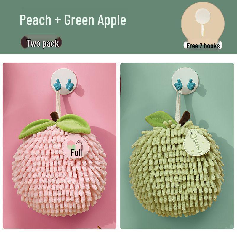 Chenille Hanging Hand Towel: Cute, Absorbent, Thickened for Kitchen & Bathroom