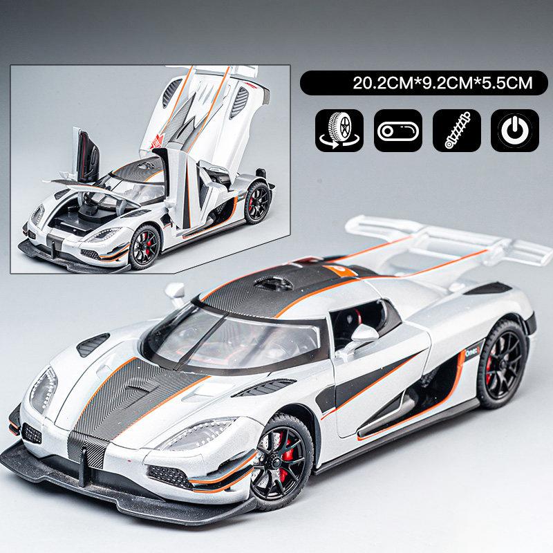 1:24 KNSG Jesko Absolut ONE 1 Gemera GT Supercar Alloy Metal Diecast Model Car Boy’s High Simulation Miniatures Holiday Present