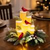 Hand-painted LED Candle Light Resin, Nordic Style Ornament Christmas Decoration  Festival Gift
