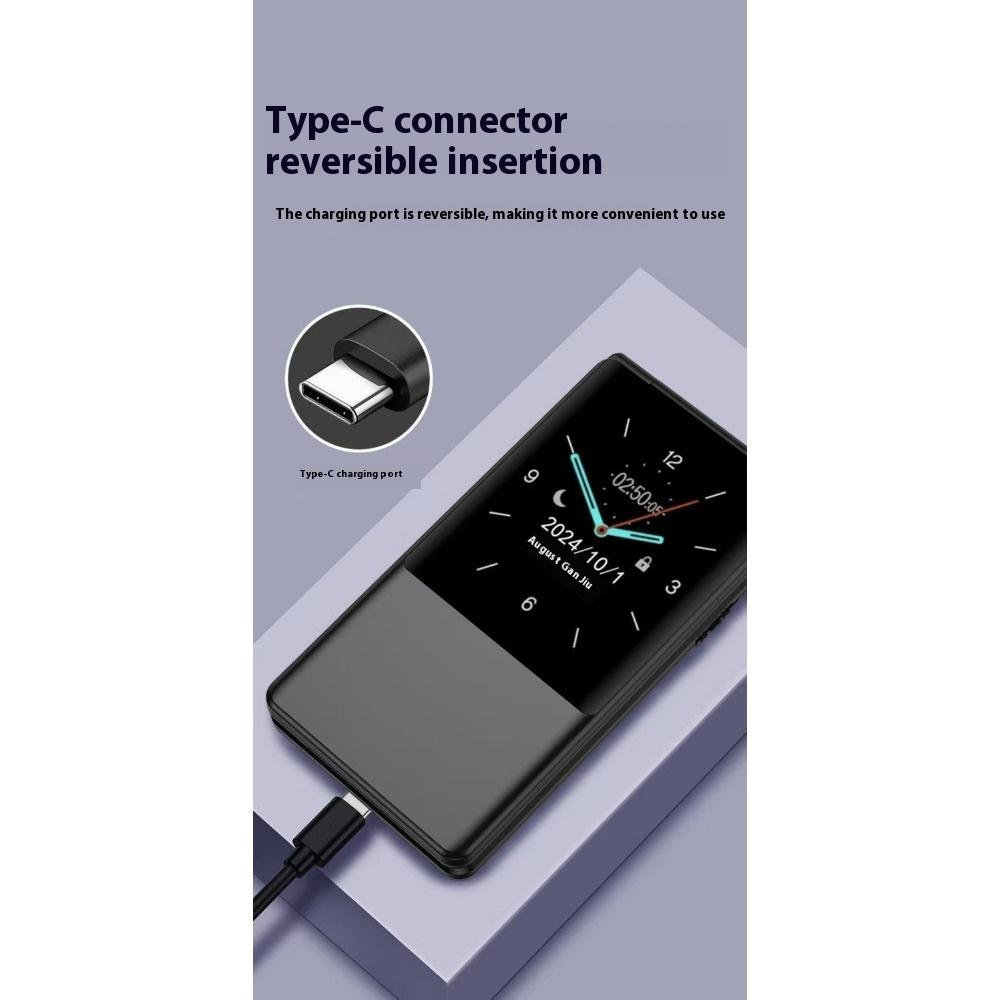 Full Netcom 4G Dual-screen Flip Phone for The Elderly, Flip Phone for The Elderly, Long Standby for The Elderly