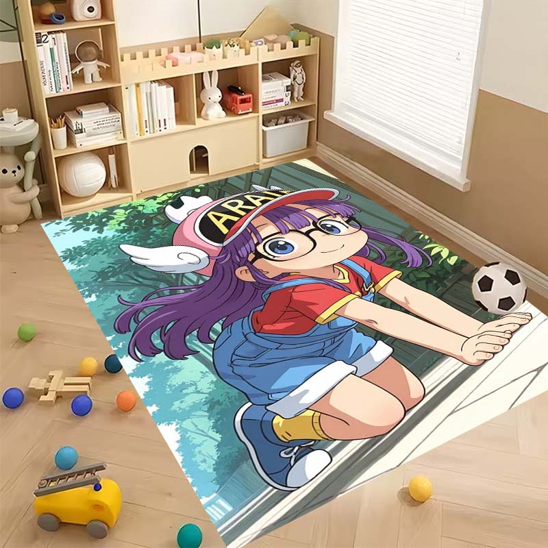 New Cartoon Dr S-Slump Arale Bathroom Rug, Soft Bedroom Floor, Home Laundry Room, Non-Slip Welcome MatCustomizable