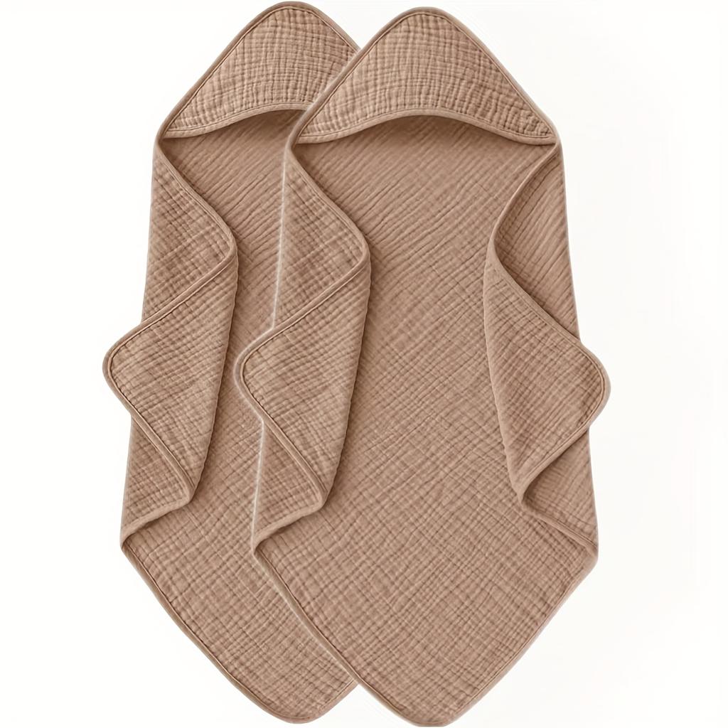 2pcs Hooded Towel Set 76.2cm X 76.2cm Beach Towel Ultra Soft & Absorbent Bath Towels Warm Unisex Cute Design Swaddling Clothes