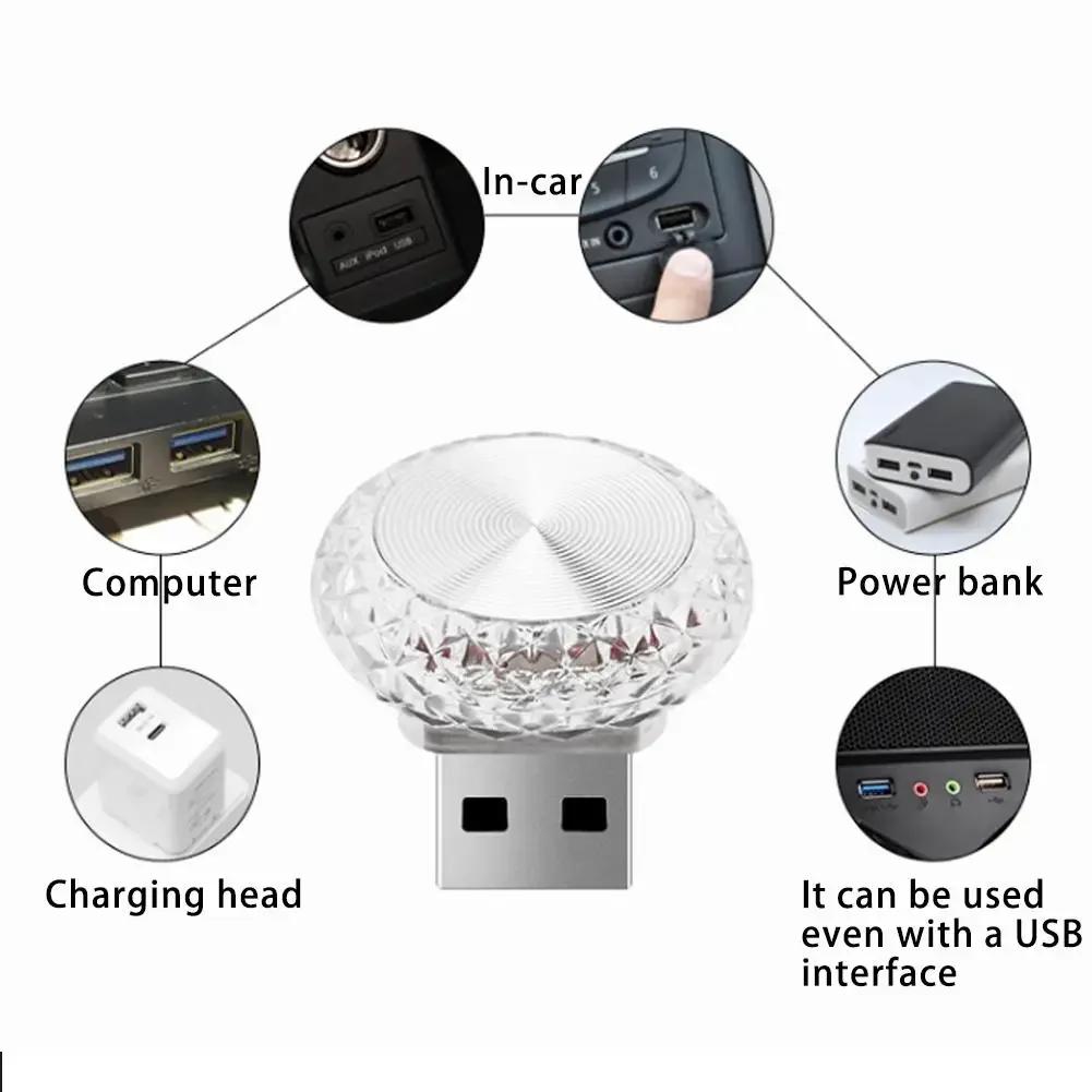 Lumină Ambientală USB Portabilă pentru Mașină Mini LED Lămpi Decorative Atmosferice Pentru Lumină Ambientală Interioară Auto Lumină pentru Calculator Plug Play
