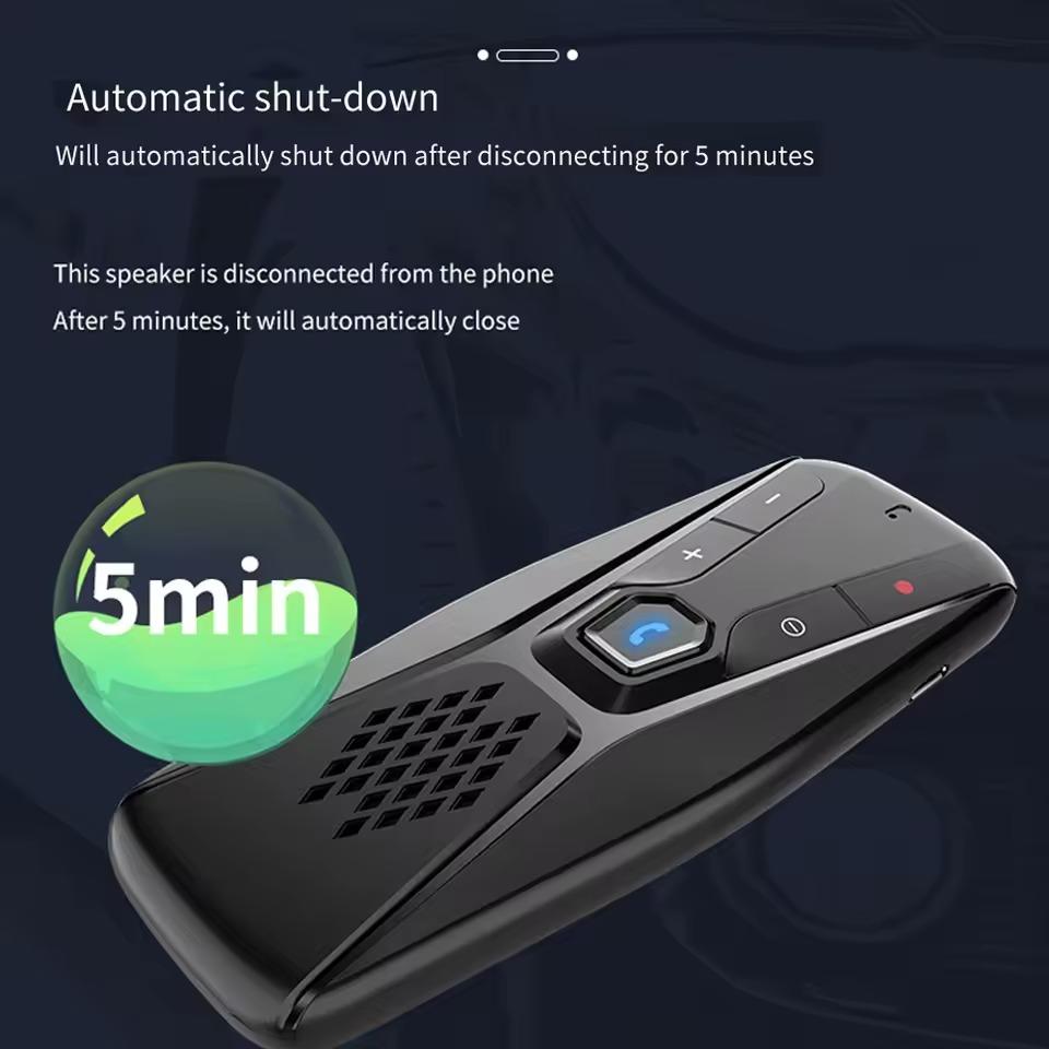 Car Handsfree Bluetooth 5.0 Sun Visor Handsfree Bluetooth Telephone Car Mobile Phone Wireless Stereo Mp3 Music Player