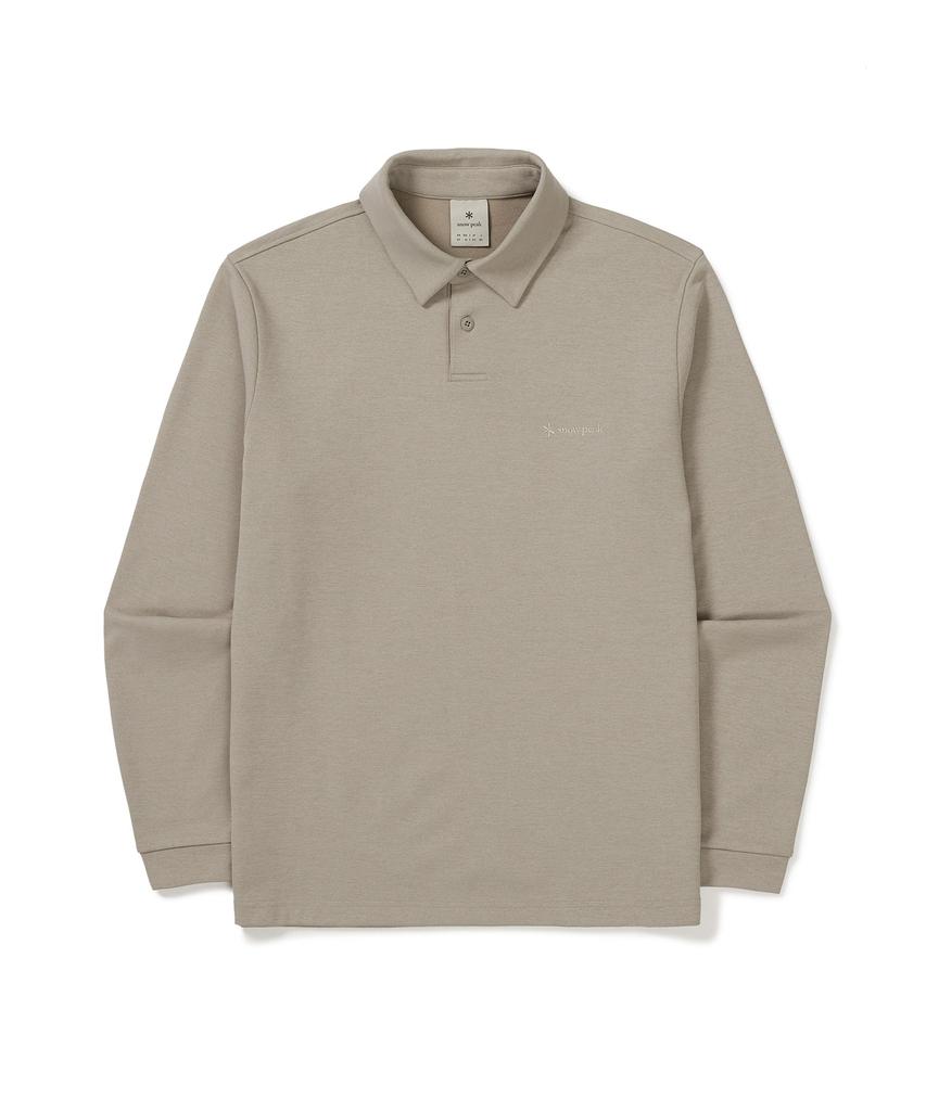 SNOWPEAK APPAREL Polo Long Sleeve T-Shirt (S24Fmtps10) Beige Gray