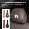 Leather Car Seat Headrest Cover Universal Fit Car Interior Protection For VW Golf Polo 4 5 6 Passat B5 B6 B7 CC Jetta Zr1
