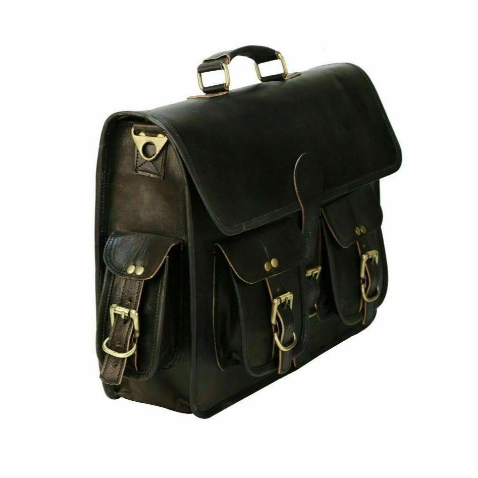 Кожаный портфель для ноутбука Goat Messenger — фото 3