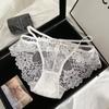 Female Summer Thin Sexy Lace Light Luxury Diamond Bow Breathable Briefs