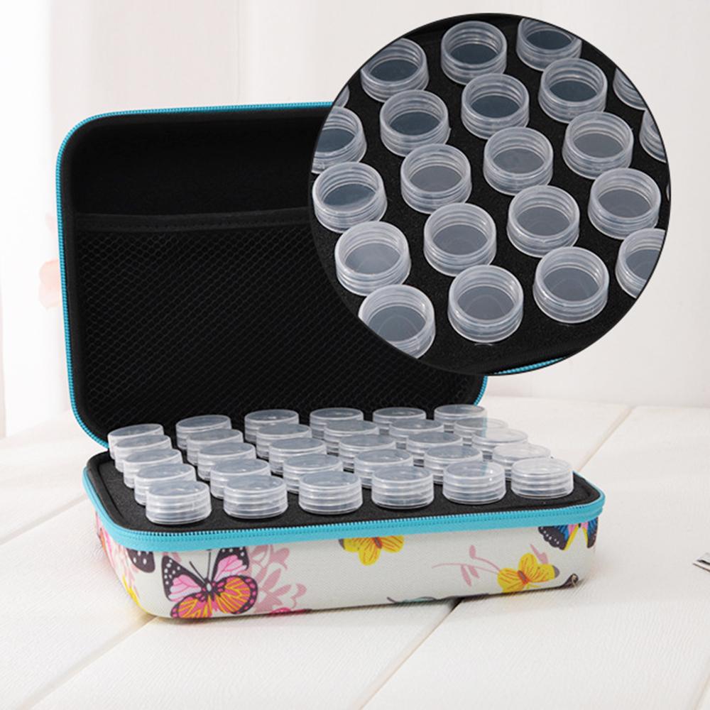 30 Slots Diamond Painting Storage Container Kits With 20pcs Diamond Painting Tool Accessories Bead Mosaic Storage Container Bag