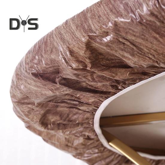 Copritavolo Rotondo Elasticizzato Impermeabile Antimacchia Tovaglia con Bordi Elastici Motivo Grana Legno Copritavolo Rustico per Festa Vacanza Casa Fattoria