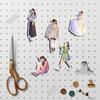 Adesivi per planner: 50 Fogli di Ragazze Cartoons Creative e Carine con Abiti Europei e Americani per Decorare Bottiglie e Album in Stile Giapponese.