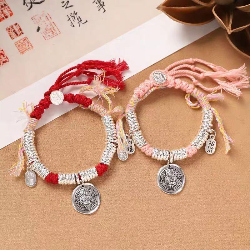 Cotton Handcrafted Tibetan Rope Bracelet For Women Celebrating Cultural Heritage And Style