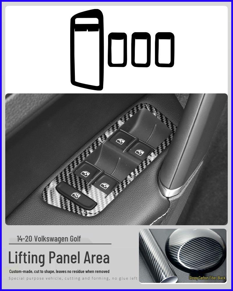 Golf 6th/7th/7.5th Gen Carbon Fiber Interior Console & Gear Shift Sticker.