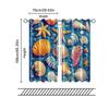 Set Of 2 Filtering Curtains Excluding Rods Non Movable Without Batteries Colored Starfish Shells Blue Curtain Polyester