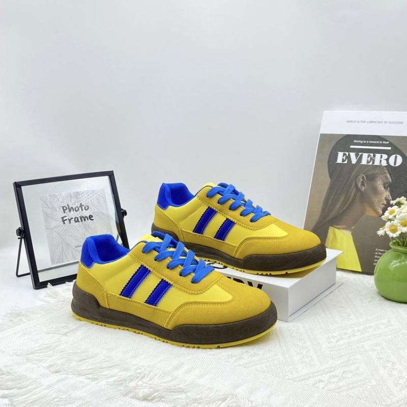 

High-value moral training shoes for women s explosive 2024 new autumn students versatile commuting leisure increase height flat bottom look thin 35 жёлтый