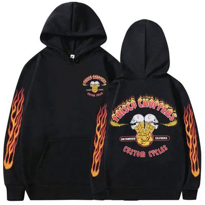 West Coast Choppers Flame Graphic Print Hoodie