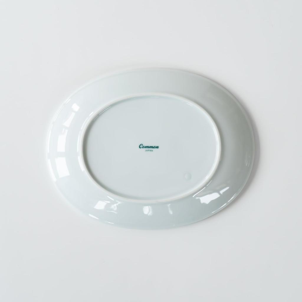 Saikai Pottery Hasami Ware Common Common Plate Dish Oval White Diameter Approximately 19cm Microwave Dishwasher Safe 17040 (Saikaitoki)