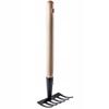 KADAX Metal Garden Rake 6-Tine Handle