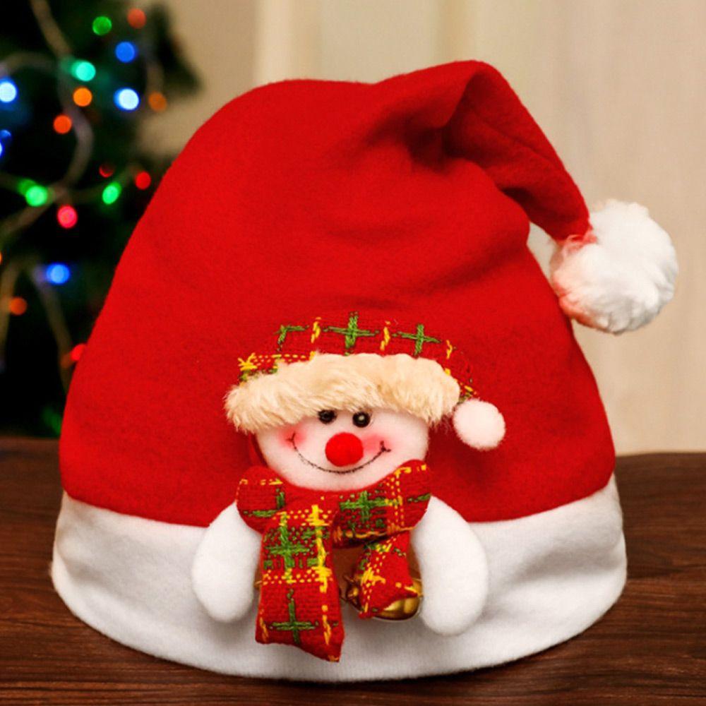 Christmas Gift Classic Cartoon Festival Supplies Plush Santa Claus Cap Christmas Hat