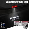 FUVLN1 2Pcs For Volkswagen vw Magotan Golf Touran Tiguan Sharan Passat Scirocco Car Door Emblem LED Light Welcome Lamp Laser Projector