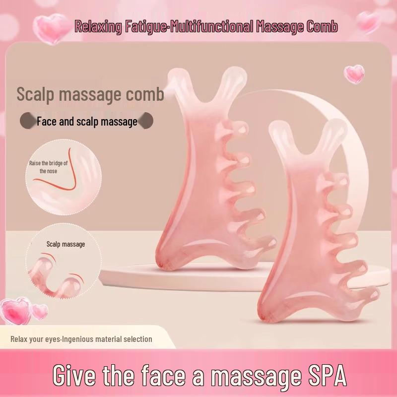 Delfin Harz Meridiankamm & Gesichtsmassagegerät