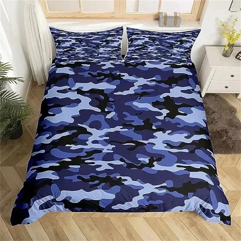 Camouflage Bedding Set American Patriotic Flag Bedding Comforter Quilt Cover Usa Stars Stripes For Boys Kids Teens Adult
