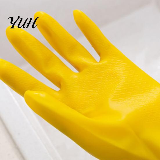 Long Cuff Waterproof Gloves for Cleaning 2PCS Household Gloves, Reusable PVC Thickened Work Extended Daily Use Wristband Multi Purpose Dishwashing And