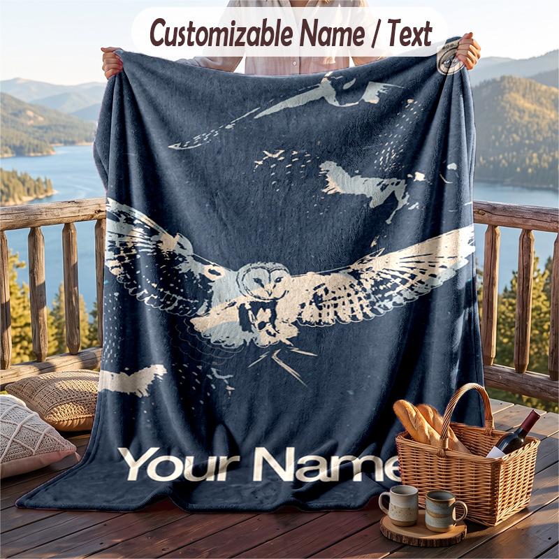 Custom Text Flannel Throw Blanket, Lightweight Cozy Bed Sofa BlanketDeftones