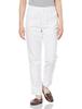 Amazon Essentials Women's Cropped Mid-Rise Tapered Stretch Slim Fit Slacks, White, Size XL