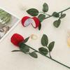 1 Stück - Simulierte Rosen-Ringbox, Rosenstrauß-Verlobungsringbox, Heiratsantrags-Ringbox, hochzeitsspezifische romantische Geschenkbox